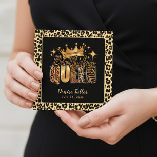 Leuke Luipaard Verjaardag Koningin Dertig Verjaard Kaart