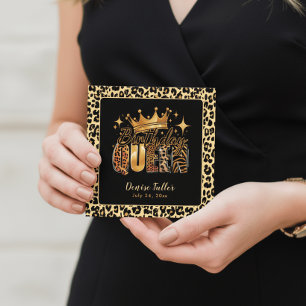 Leuke Luipaard Verjaardag Koningin Veertig Verjaar Kaart