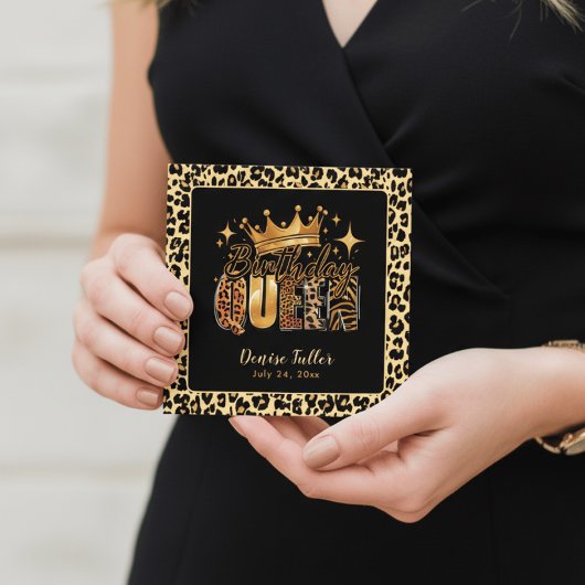 Leuke Luipaard Verjaardag Koningin Veertig Verjaar Kaart