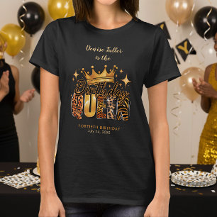 Leuke Luipaard Verjaardag Koningin Veertig Verjaar T-shirt