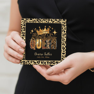 Leuke Luipaard Verjaardag Koningin Vijftig Verjaar Kaart