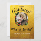 Leuke Luxe Glam Goud Vrolijk Kerstmisgeheim Kerstm Kaart (Voorkant)