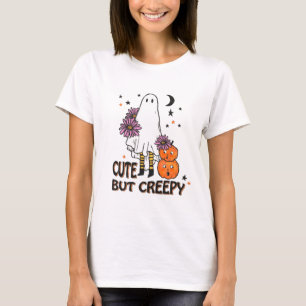 Leuke maar griezelige geest en pompoenen Halloween T-shirt