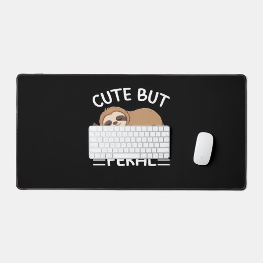 Leuke maar verwilderde grappige luiaard voor diere bureaumat (Keyboard & Muis)