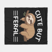 Leuke maar verwilderde grappige luiaard voor diere fleece deken (Voorkant (Horizontaal))