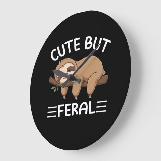 Leuke maar verwilderde grappige luiaard voor diere grote klok (Hoek)