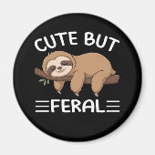 Leuke maar verwilderde grappige luiaard voor diere magneet (Voorkant)