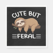 Leuke maar verwilderde grappige luiaard voor diere servet (Voorkant)