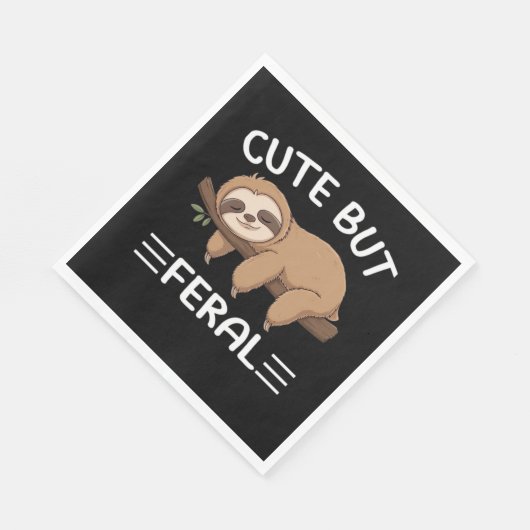 Leuke maar verwilderde grappige luiaard voor diere servet (Hoek)