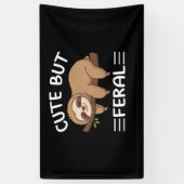 Leuke maar verwilderde grappige luiaard voor diere spandoek (Verticaal)