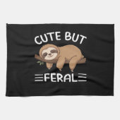 Leuke maar verwilderde grappige luiaard voor diere theedoek (Horizontaal)