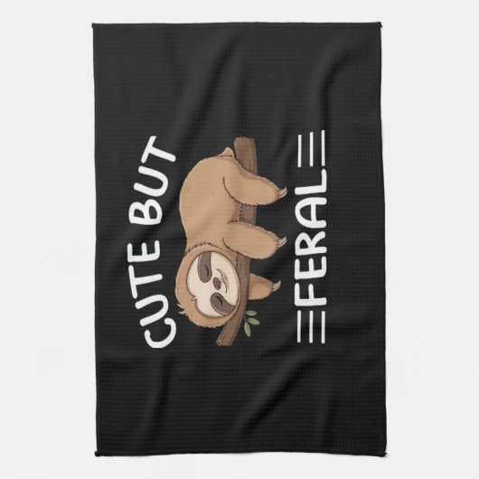 Leuke maar verwilderde grappige luiaard voor diere theedoek (Verticaal)