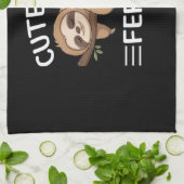 Leuke maar verwilderde grappige luiaard voor diere theedoek (Gevouwen)