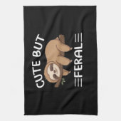 Leuke maar verwilderde grappige luiaard voor diere theedoek (Verticaal)