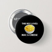Leuke Mac And Cheese Voor Jongens Kinderen Macaron Ronde Button 5,7 Cm (Voorkant /achterkant)