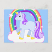 Leuke Magische Eenhoorn met Personaliseerbare Briefkaart (Voorkant)