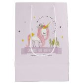 Leuke Magische Eenhoorn Paarse Lila Kinderen Verja Medium Cadeauzakje (Achterkant)