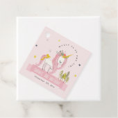 Leuke Magische Eenhoorn Roze Blush Kids Verjaardag Bedankjes Labels (In situ)