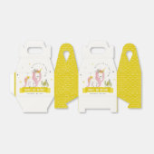 Leuke Magische Eenhoorn Roze Gele Kids Verjaardag Bedankdoosjes (Uitgevouwen)