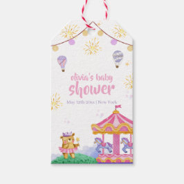 Leuke Magische Hete Luchtballon Carrousel Baby sho Cadeaulabel