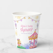 Leuke Magische Hete Luchtballon Carrousel Baby sho Papieren Bekers (Achterkant)