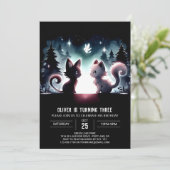 Leuke magische kattenverjaardag kaart (Staand voorkant)