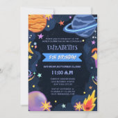 Leuke magische unieke galaxy thema kind's verjaard kaart (Voorkant)