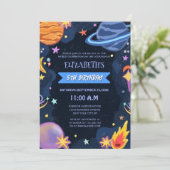 Leuke magische unieke galaxy thema kind's verjaard kaart (Staand voorkant)