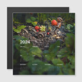 Leuke magnetische kalender 2024 op de koelkast (Voorkant / Achterkant)