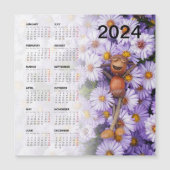 Leuke magnetische kalender 2024 op de koelkast (Voorkant)