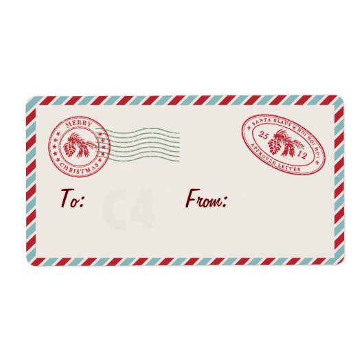 Leuke  Mail Holiday Gift Label (Voorkant)