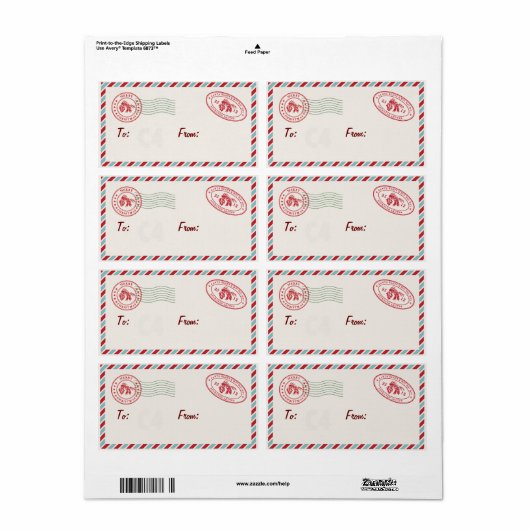 Leuke  Mail Holiday Gift Label (Full Sheet)