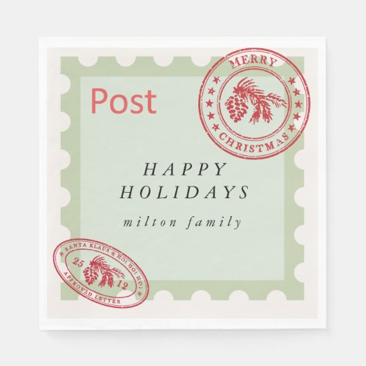 Leuke  Mail Vakantie Papier Servetten (Voorkant)