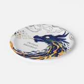 Leuke Majestic Dragon Verjaardag Papieren Bordje (Gekanteld)