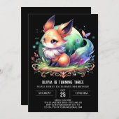 Leuke Majestic Fox Verjaardag digitaal Kaart (Voorkant / Achterkant)