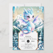 Leuke Majestic Ice Dragon Verjaardag Kaart (Voorkant)