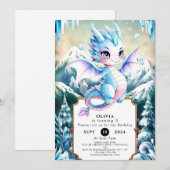 Leuke Majestic Ice Dragon Verjaardag Kaart (Voorkant / Achterkant)