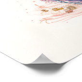 Leuke Majestic Kitty Kat Illustratie Poster (Hoek)