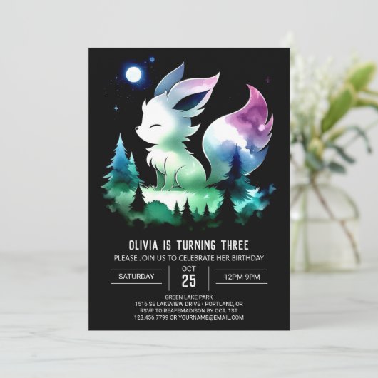 Leuke Majestic Wolf Verjaardag Kaart (Staand voorkant)