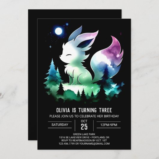 Leuke Majestic Wolf Verjaardag Kaart (Voorkant / Achterkant)