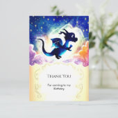 Leuke Majestueuze Draak Verjaardag Bedankkaart (Staand voorkant)