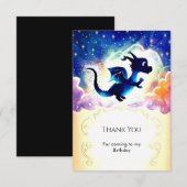 Leuke Majestueuze Draak Verjaardag Bedankkaart (Voorkant / Achterkant)