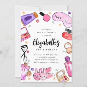 Leuke Make-up Meisjes Slumber Sleepover Spa Verjaa Kaart
