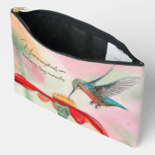 Leuke make-up rits zakje met kolibrie etui (Open)