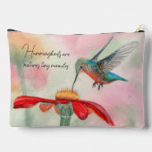 Leuke make-up rits zakje met kolibrie etui (Achterkant)