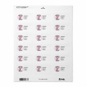 Leuke malle Axolotl-club aangepaste bewerkbare roz Etiket (Full Sheet)