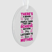 leuke mam-sentiment voegt tekst kerstversiering to ornament (voorkant)