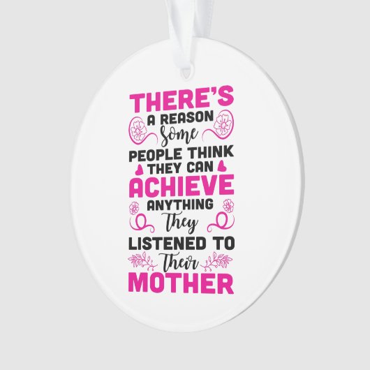 leuke mam-sentiment voegt tekst kerstversiering to ornament (voorkant)