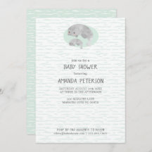 Leuke Mama & Baby Manatee met Waves Baby shower