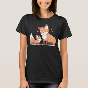 Leuke mama en baby fox t-shirt